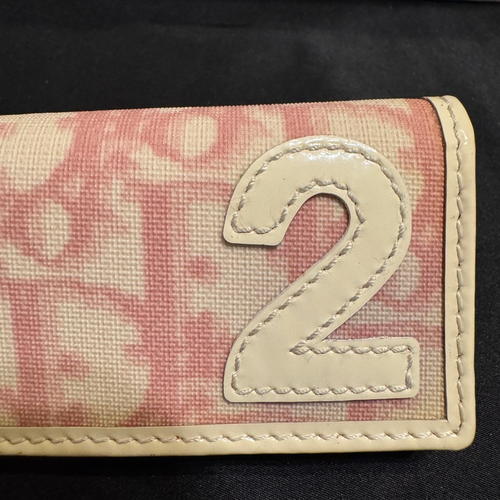 Dior Pink and Cream Canvas Key/Card Wallet - Picture 10 of 16